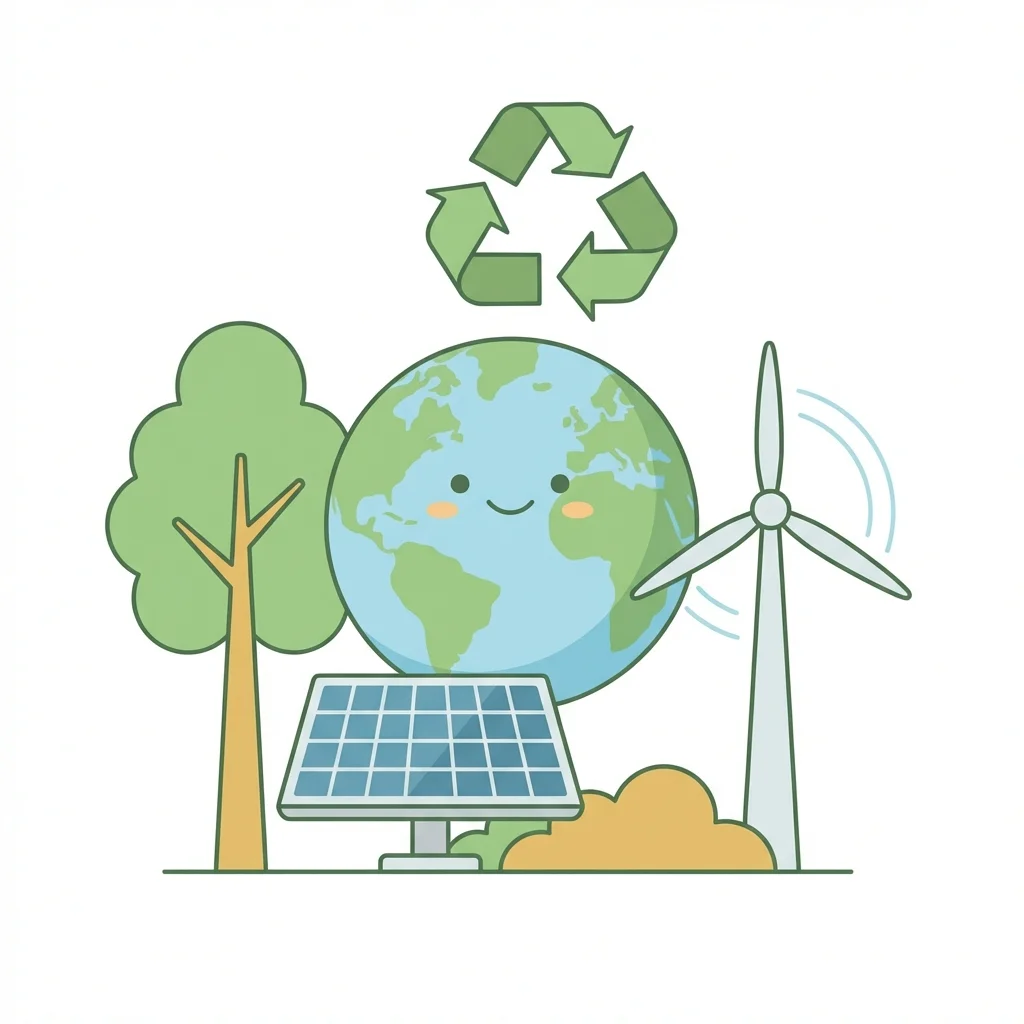 An environmental science worksheet with an article on sustainable energy and critical thinking questions